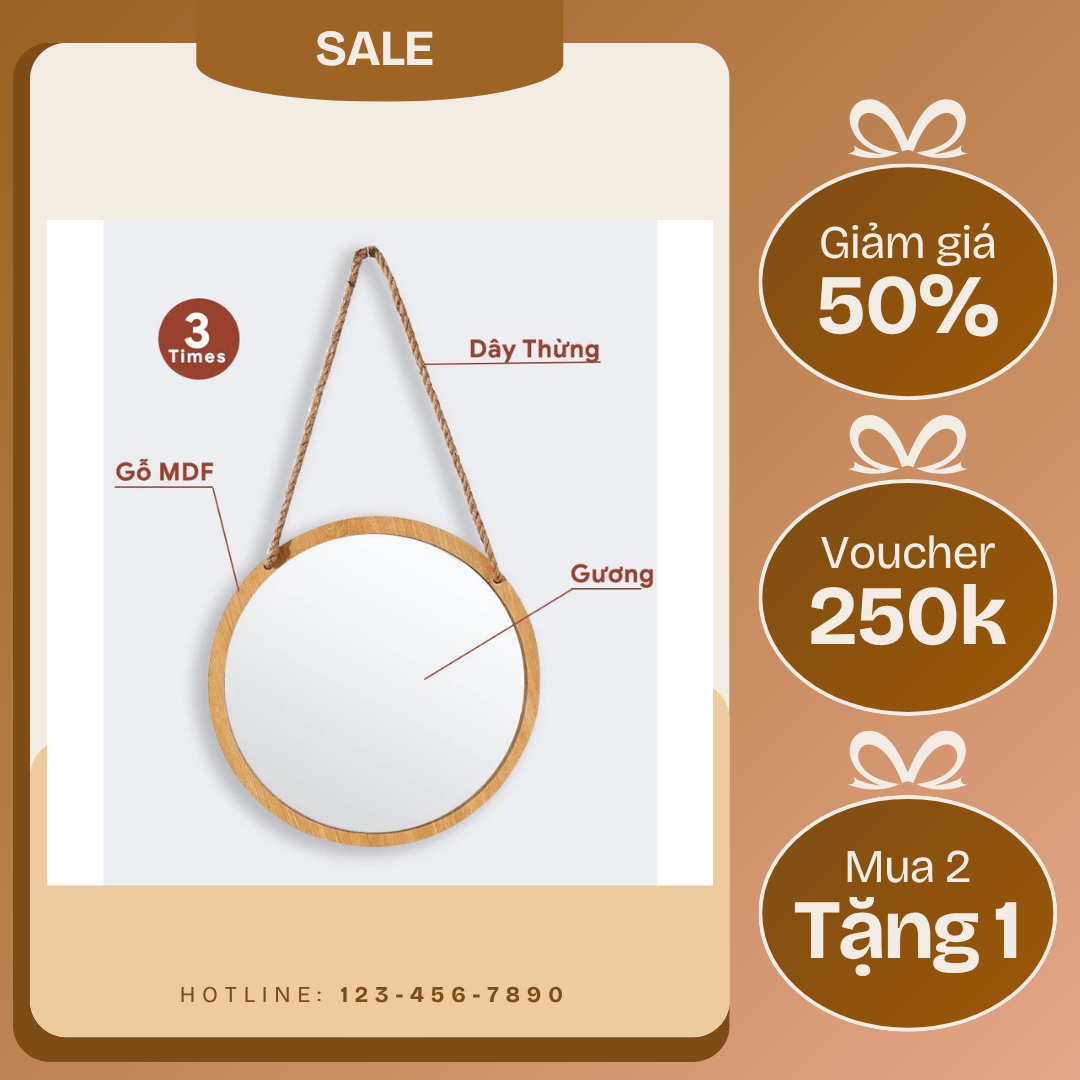 Gương LED Mini treo tường - Ảnh 3