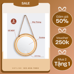 gương LED mini treo tường