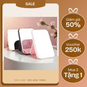 Gương trang điểm để bàn chống ẩm, mờ & vỡ