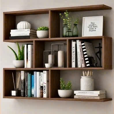 Kệ sách treo tường bằng gỗ